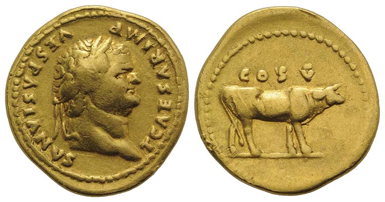 Titus (Caesar, 69-79). AV Aureus ... 