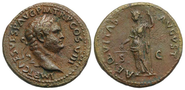 Titus (79-81). Æ As (28.5mm, ... 