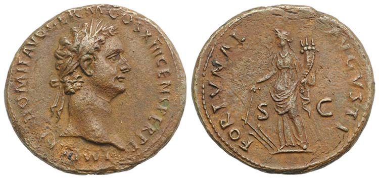 Domitian (81-96). Æ As (30mm, ... 