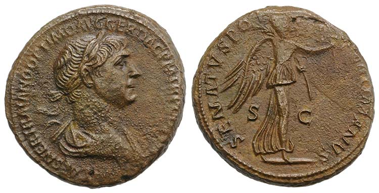 Trajan (98-117). Æ As (27mm, ... 