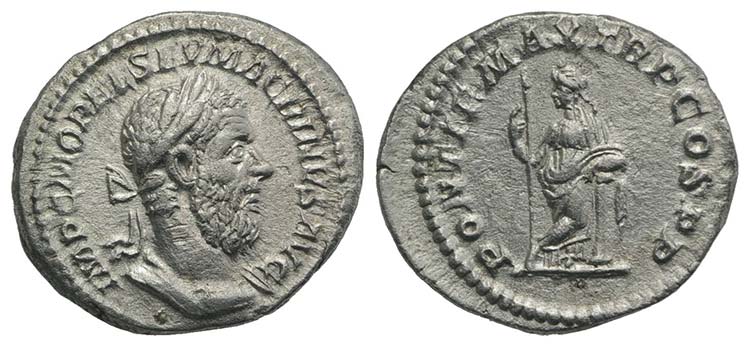 Macrinus (217-218). AR Denarius ... 