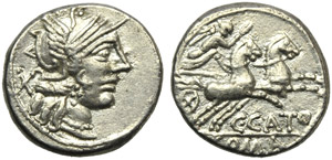 C. Porcius Cato, Denarius, Rome, ... 