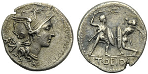 T. Didius, Denario, Roma, 113 o ... 