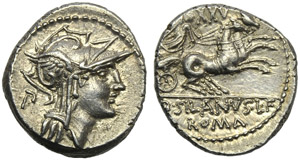 D. Junius Silanus L.f., Denarius, ... 