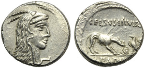 L. Papius Celsus, Denario, Roma, ... 