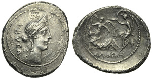 L. Aemilius Buca, Denarius, Rome, ... 