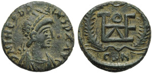Teodosio II (408-450), Nummus, ... 