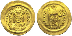 Justin II (565-578), Solidus, ... 