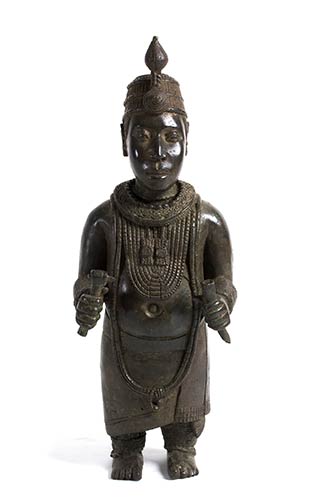 A BRONZE FIGURE OF THE IFE OONI ... 