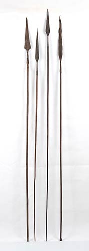 FOUR IRON AND WOOD SPEARS178 cm ... 