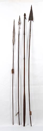 FOUR IRON AND WOOD SPEARS175 cm ... 