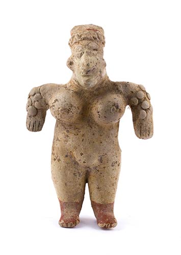 Terracotta female statuette in ... 