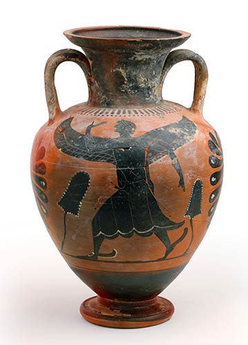 Etruscan black figured amphora ... 