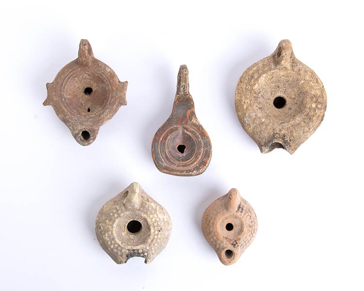 Group of five terracotta lamps 1st ... 