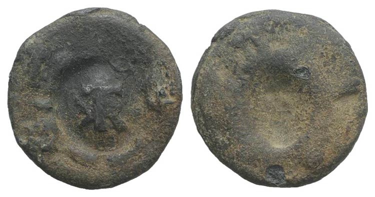 Late Roman Æ coin with ... 
