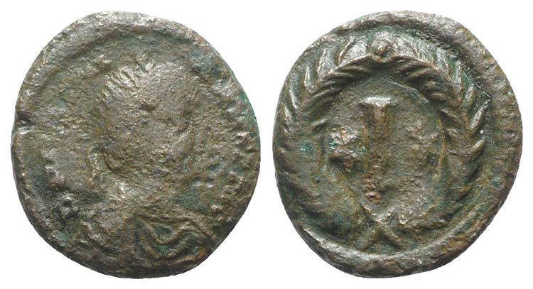 Justinian I (527-565). Æ 10 Nummi ... 