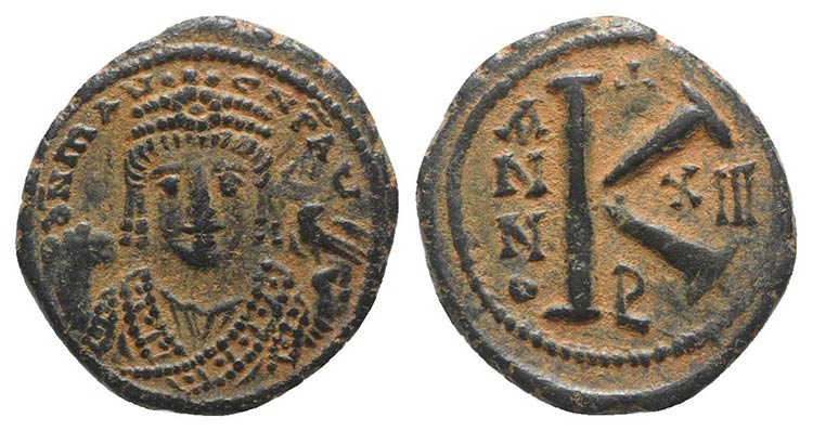 Maurice Tiberius (582-602). Æ 20 ... 