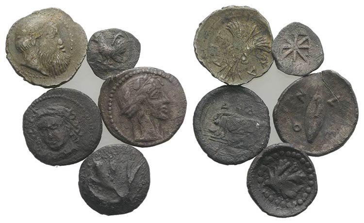 Sicily, lot of 5 AR Fractions, to ... 