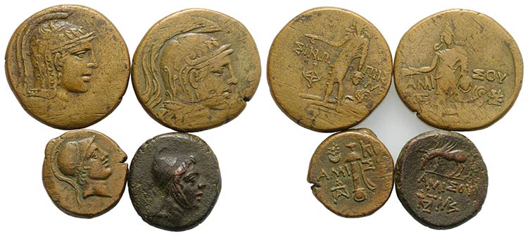 Pontos, lot of 4 Greek Æ coins, ... 