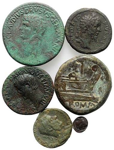Mixed lot of 6 AR and Æ Greek and ... 