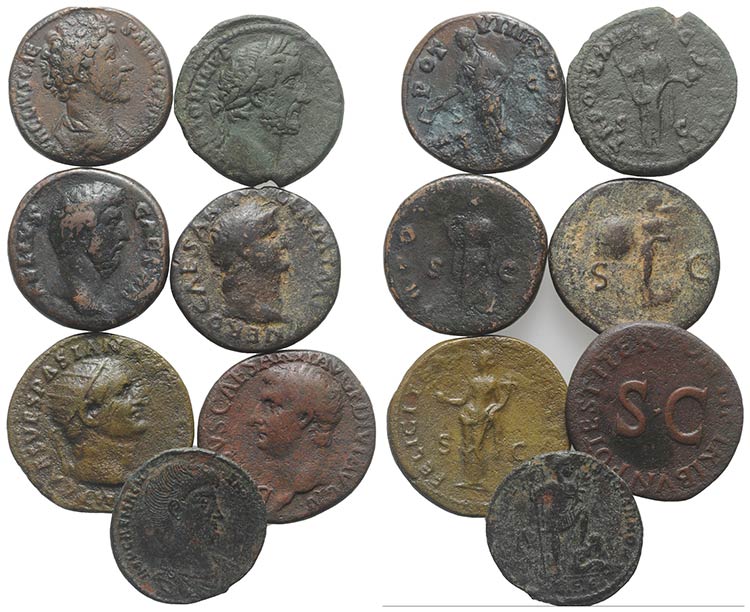 Lot of 7 Roman Imperial Æ coins, ... 