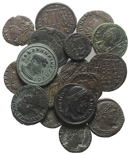Lot of 17 Late Roman Imperial Æ ... 
