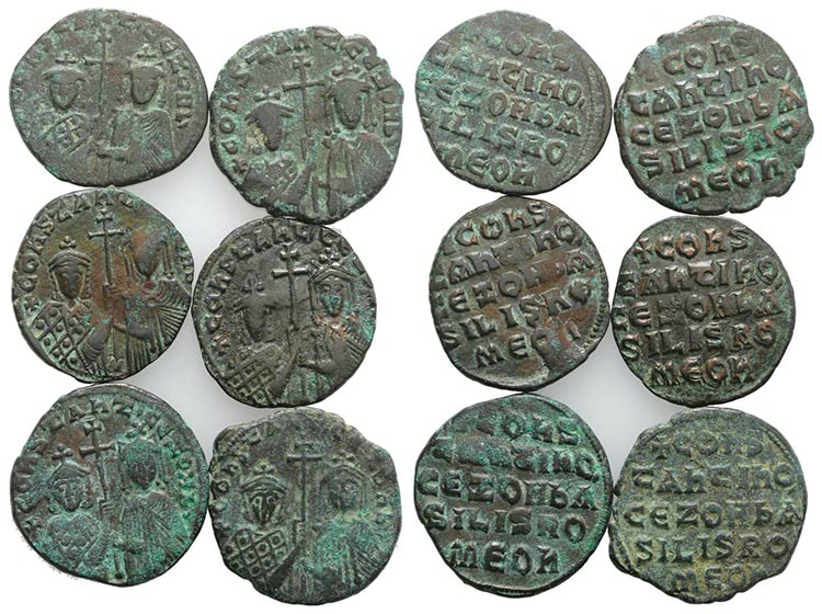 Lot of 6 Byzantine Æ coins, to be ... 