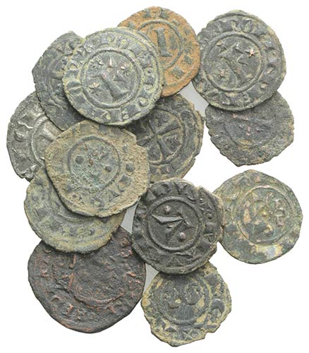 Lot of 13 BI Medieval coins, to be ... 