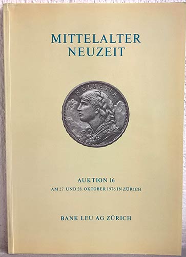 BANK LEU AG – Auktion n. 16. ... 