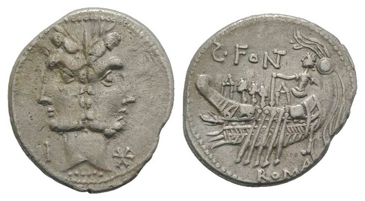 C. Fonteius, Rome, 114-113 BC. AR ... 
