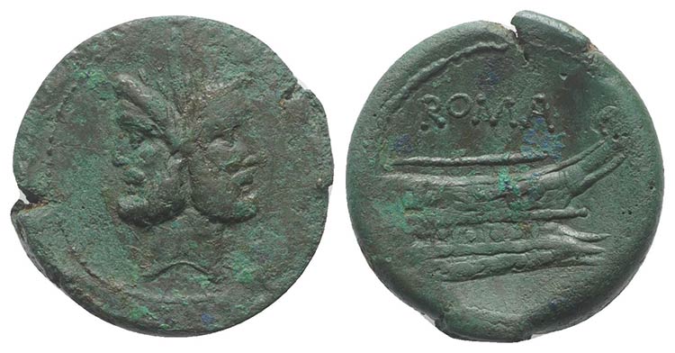 Anonymous, Rome, c. 91 BC. Æ As ... 