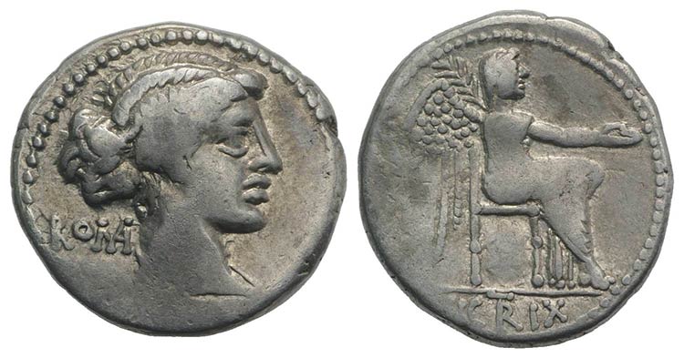 M. Cato, Rome, 89 BC. AR Denarius ... 