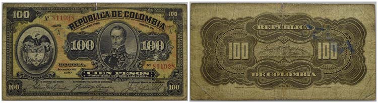 COLOMBIA - Repubblica - 100 Pesos ... 