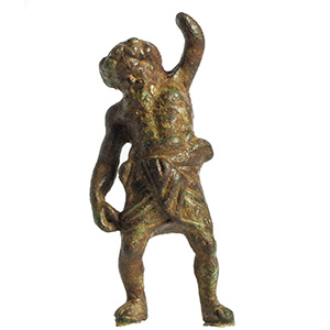 A dancing Silenus bronze statuette ... 