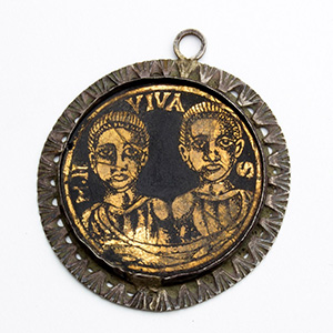 Roman gold glass medallion ... 