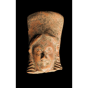 Head of a terracotta kore in ... 