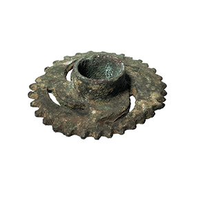 Inca sun-shaped copper mace head ... 