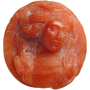 A carved Coral bust of a Lady 18th ... 