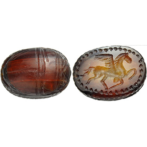 Etruscan carnelian scarab with ... 