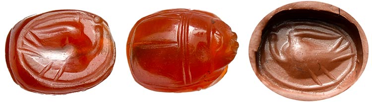 An etruscan carnelian scarab. ... 