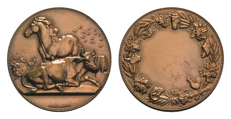 France, Æ Medal 1886 (50mm, ... 