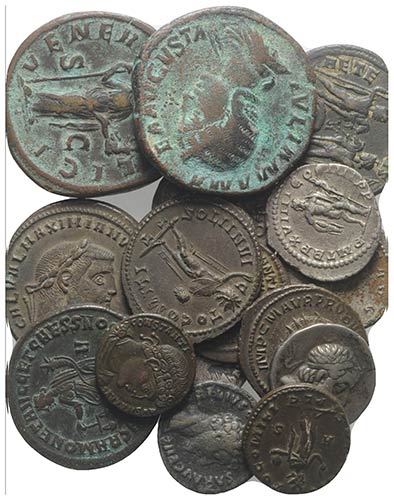 Mixed lot of 16 Greek and Roman AR ... 