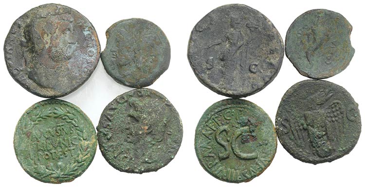 Lot of 4 Æ Greek and Roman coins, ... 