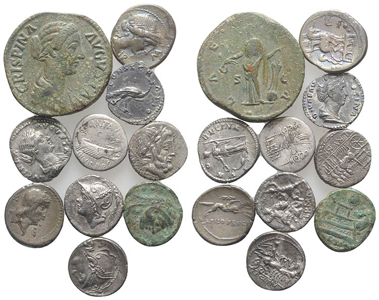 Lot of 10 Roman Republican and ... 