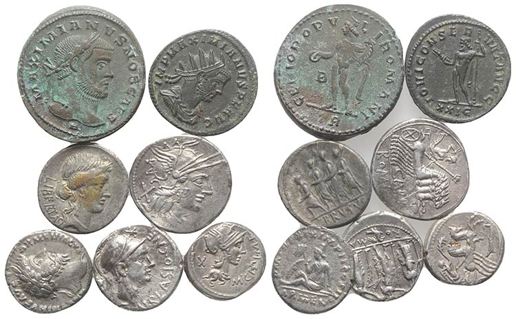 Lot of 7 Roman Republican and ... 