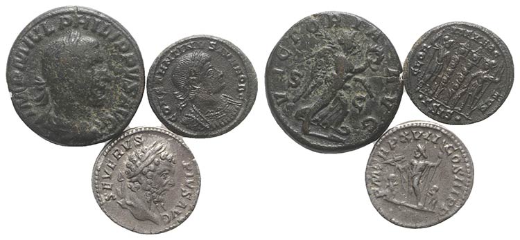 Lot of 3 Roman Imperial AR and Æ ... 