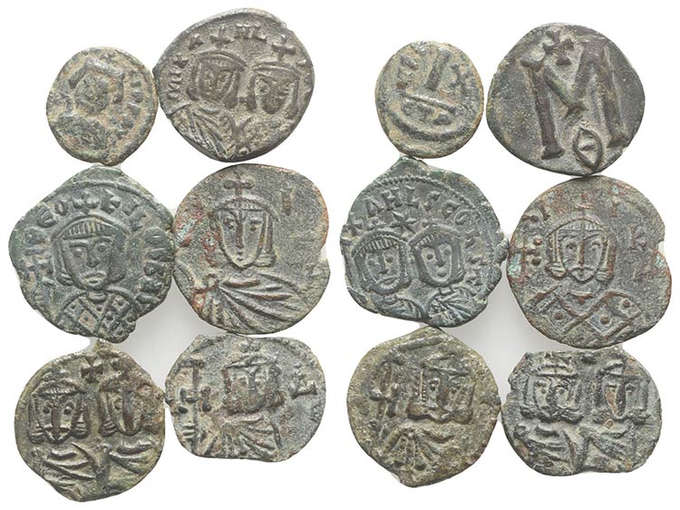 Lot of 5 Byzantine Æ coins, to be ... 
