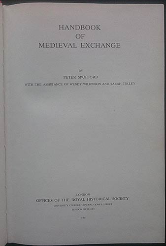 Spufford P., Handbook of Medieval ... 