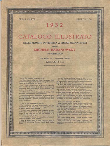 BARANOWSKY M. – Milano, 1932. I ... 