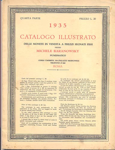 BARANOWSKY M. – Milano, 1935. IV ... 